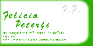 felicia peterfi business card